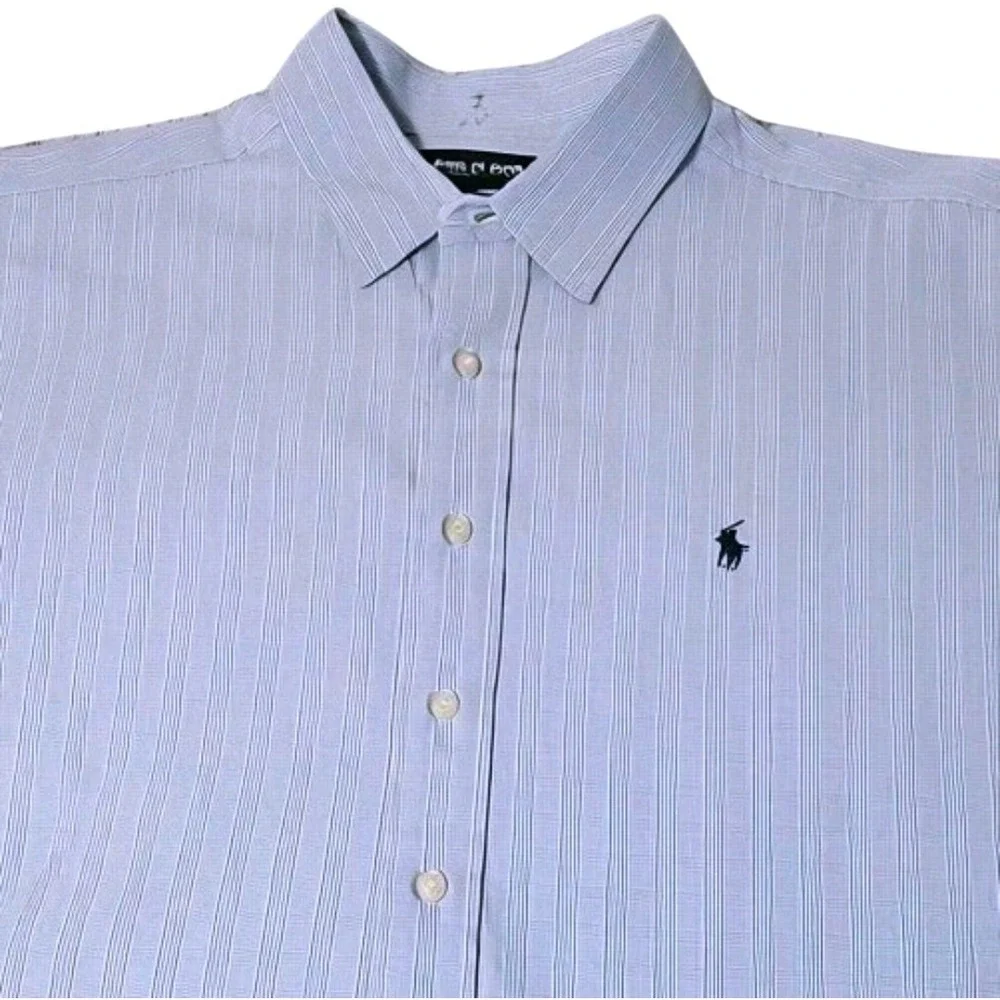 POLO‎ GOLF RALPH Oxford Lofting LAUREN  REGULAR FIT  DRESS SHIRT BLUE  XL